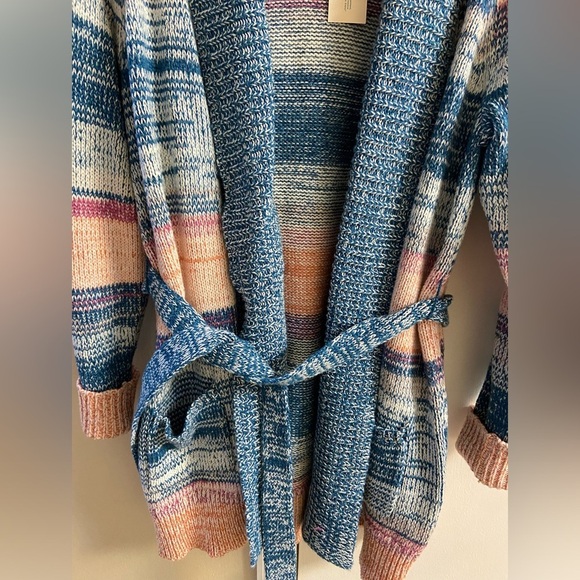 Sundance Hayden sweater cardigan silk blend belted open front XL‎ Petite NWT - Picture 5 of 9